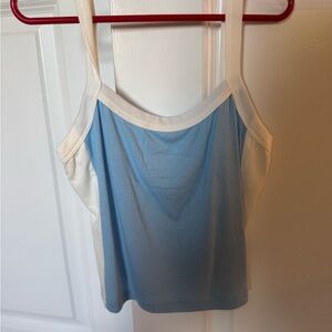 SHEIN Sky Blue and Cream Tank Top